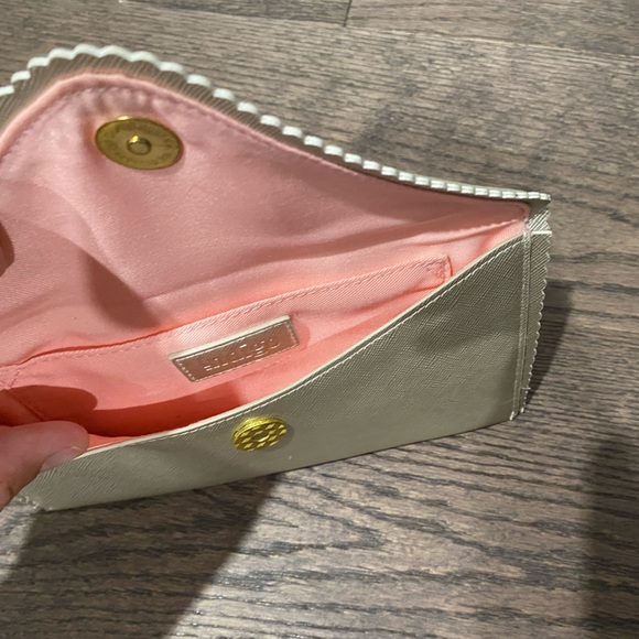 Indigo Scalloped Edge Envelope Clutch - Picture 2 of 3